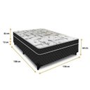 Ver imagem 4 de Cama Box Conjugada Ortopedica Casal D26 Supreme138x188x 52cm Preto