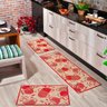 Jogo Tapete Cozinha 1,50 M Kit 3 Peças Antiderrapante Ks-74 - 1