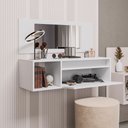 Ver imagem 3 de Penteadeira Camarim 90cm com Espelho Suspenso Elza M05 Branco - Inoviza