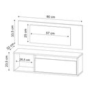 Ver imagem 5 de Penteadeira Camarim 90cm com Espelho Suspenso Elza M05 Branco - Inoviza