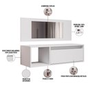 Ver imagem 4 de Penteadeira Camarim 90cm com Espelho Suspenso Elza M05 Branco - Inoviza