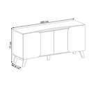 Ver imagem 4 de Balcão Buffet Seleto 4 Portas 2 Prateleiras Cedro/off White - Pnr Móveis