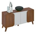 Ver imagem 2 de Balcão Buffet Seleto 4 Portas 2 Prateleiras Cedro/off White - Pnr Móveis