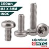 PARAFUSO TORX HEXALOBULAR SIXLOBE PANELA M3 X 8 INOX 100UN - 2