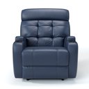 Ver imagem 2 de Poltrona do Papai Reclinável em Corino Importado Cor Azul Denim Reclinação Manual - Modelo Florença