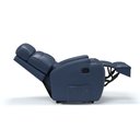 Ver imagem 5 de Poltrona do Papai Reclinável em Corino Importado Cor Azul Denim Reclinação Manual - Modelo Florença