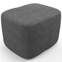Ver imagem 3 de Poltrona de Amamentação com Balanço e Puff Orgânico Saori W01 Linho Cinza Escuro - Lyam Decor