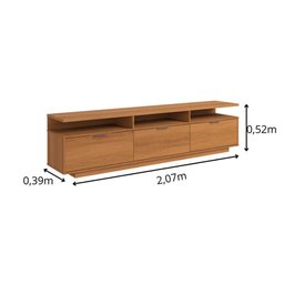 Rack Marrocos Lukaliam Móveis com Painel e Led até 75" - 4