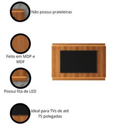 Rack Marrocos Lukaliam Móveis com Painel e Led até 75" - 5