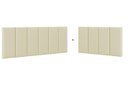 Ver imagem 3 de Cabeceira em L para Cama Box Solteiro Proteção Lateral Estofada - Areia Suede