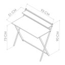 Ver imagem 3 de Mesa Escrivaninha Dobravel Sw014 Preto Noce Oro Pp Milani Store