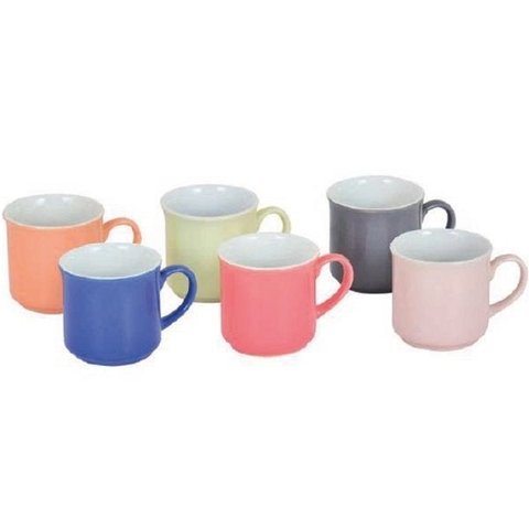 Conjunto Mini Canecas Bicolor 90ML 6 Peças Mimo STYLE CR599 7569