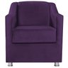 Poltrona Decorativa Catar Suede Roxo - ADJ Decor - 6