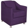 Poltrona Decorativa Catar Suede Roxo - ADJ Decor - 1