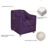 Poltrona Decorativa Catar Suede Roxo - ADJ Decor - 4