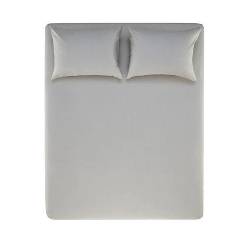 Lençol com Elástico King Karsten 150 Fios 100% Algodão com Fronha Nuance Cinza Névoa