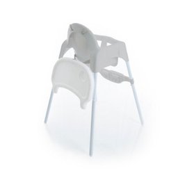 Cadeirinha Refeição Infantil Macaron 2 Posições Altura Cinza Voyage - 3