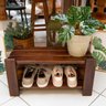 Sapateira Pequena para Hall de Entrada em Madeira - 2
