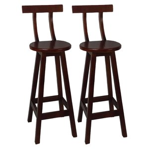 Kit 2 Banqueta Bistrô com Encosto Cozinha Balcão Bancada Bar Imbuia