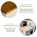 Ver imagem 5 de Conjunto 2 Peças Escrivaninha C 2 Gavetas e Gaveteiro 3 100% Madeira Maciça - Linha Topázio Branco Freijó