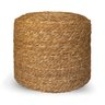 Puff Redondo em Fibra Natural Palha - 1