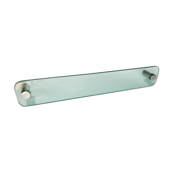 Porta Toalha De Banho Redondo Em Vidro 8mm - 50 cm:Verde - 1