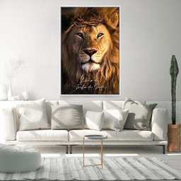 Quadro Decorativo Leão da Tribo de Judá Com Moldura e Sem Vidro 100x160 - 3