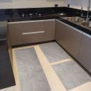 Ver imagem 3 de Kit Cozinha 3 Pçs Classic Tapete Passadeira Shaggy Antider. Perola