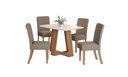 Ver imagem 1 de Mesa Jantar Lins 120 4 Cadeiras Malu Amendoa - Henn