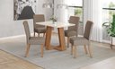 Ver imagem 2 de Mesa Jantar Lins 120 4 Cadeiras Malu Amendoa - Henn