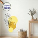 Ver imagem 1 de Adesivo Floral Boho Amarelo Estilo Nórdico 55x80 Minimalista Mod.02