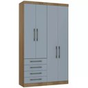 Ver imagem 1 de Guarda-roupa Modulado 134,5cm 4 Portas 4 Gavetas Paris Luciane