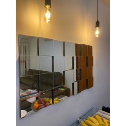 Espelhos de Vidro Decorativo 126x72cm Liverpool Montável para Sala Quarto Cozinha com Mdf - 6