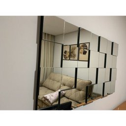 Espelhos de Vidro Decorativo 126x72cm Liverpool Montável para Sala Quarto Cozinha com Mdf - 5