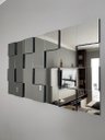 Ver imagem 2 de Espelhos de Vidro Decorativo 126x72cm Liverpool Montável para Sala Quarto Cozinha com Mdf