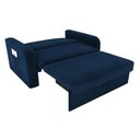 Ver imagem 3 de Sofá Cama Daiane 2 Lugares com Baú Suede Azul Matrix