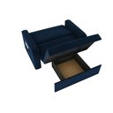 Ver imagem 4 de Sofá Cama Daiane 2 Lugares com Baú Suede Azul Matrix