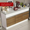 Ver mais imagens de Balcão de Pia Armário de Cozinha 150 cm 2 Portas e 2 Gavetas (Com Tampo) Branco/Rustic Glamy Madesa