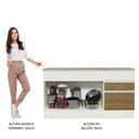 Ver imagem 5 de Balcão de Pia Armário de Cozinha 150 cm 2 Portas e 2 Gavetas (Com Tampo) Branco/Rustic Glamy Madesa