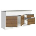 Ver imagem 6 de Balcão de Pia Armário de Cozinha 150 cm 2 Portas e 2 Gavetas (Com Tampo) Branco/Rustic Glamy Madesa