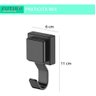 Cabide Gancho Multiuso Ventosa Banheiro Preto Fosco Future - 2