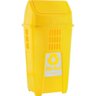 CESTO LIXEIRA COLETA SELETIVA LIXO COM TAMPA BASCULANTE CONTAINER AMARELO 50 LITROS PLASTICO PARA EM - 1