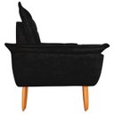 Ver imagem 2 de Poltrona Opala Luxo Suede Preto para Penteadeira