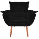 Ver imagem 1 de Poltrona Opala Luxo Suede Preto para Penteadeira
