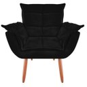 Ver imagem 1 de Poltrona Decorativa Opala Suede Preto Luxo para Leitura