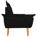 Ver imagem 2 de Poltrona Decorativa Opala Suede Preto Luxo para Leitura