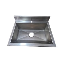 Lavatório com Bancada para Torneira 50cm - Construinox - 1