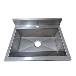 Lavatório com Bancada para Torneira 50cm - Construinox - 2
