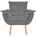 Ver imagem 3 de Poltrona Opala Luxo Suede Grafite para Leitura