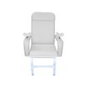 Ver imagem 2 de Poltrona Cadeira Hospitalar Fixa Coleta Braço Lateral Luxo Branca